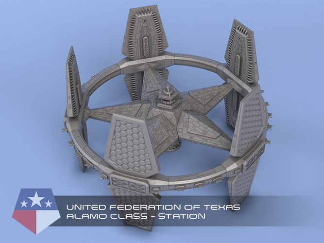 United Federation of Texas - Miniature Starships 3D Print 239144