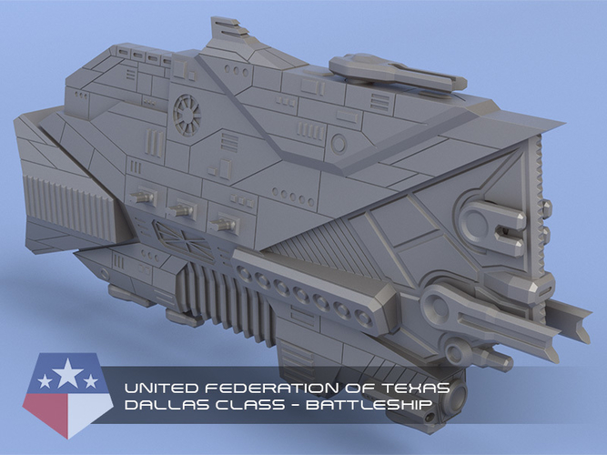 United Federation of Texas - Miniature Starships 3D Print 239145