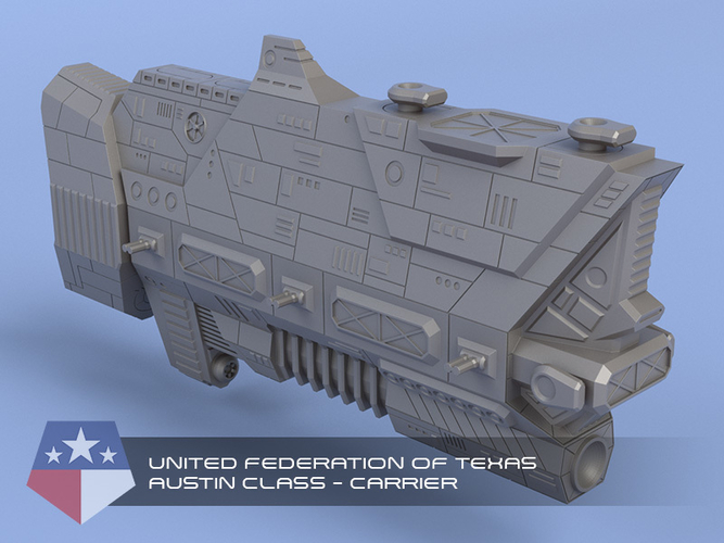 United Federation of Texas - Miniature Starships 3D Print 239146