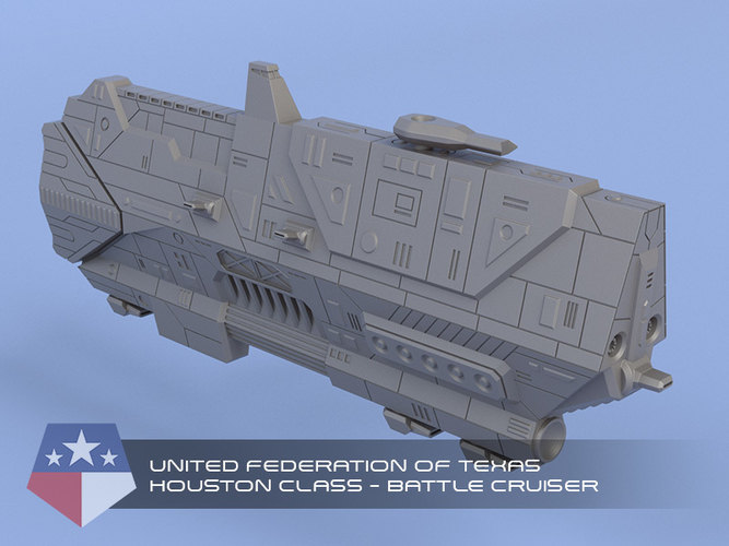 United Federation of Texas - Miniature Starships 3D Print 239147