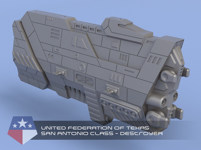United Federation of Texas - Miniature Starships 3D Print 239149