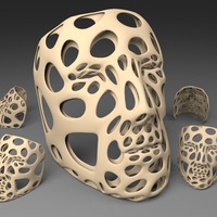 Small Polygon Mask - Voronoi Style 3D Printing 23915
