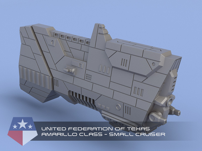 United Federation of Texas - Miniature Starships 3D Print 239150