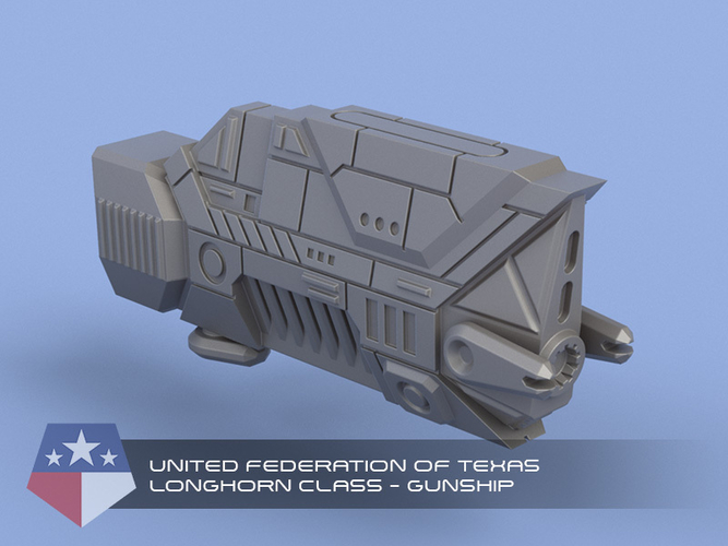 United Federation of Texas - Miniature Starships 3D Print 239152