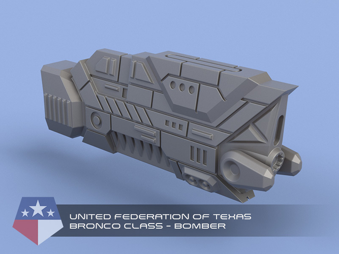 United Federation of Texas - Miniature Starships 3D Print 239153