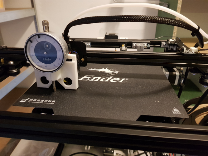 Ender-5 dial gauge grip. Bed leveling. 3D Print 239155