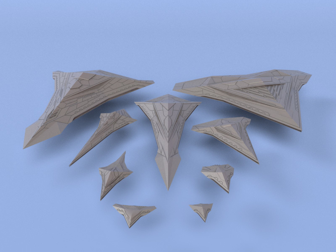 The Order of the Dark Star - Miniature Starships 3D Print 239164