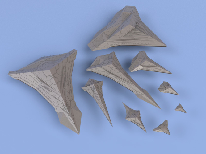 The Order of the Dark Star - Miniature Starships 3D Print 239165