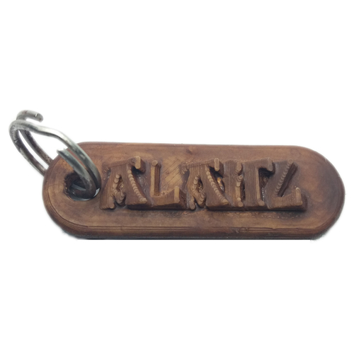 ALAITZ Personalized keychain embossed letters 3D Print 239255