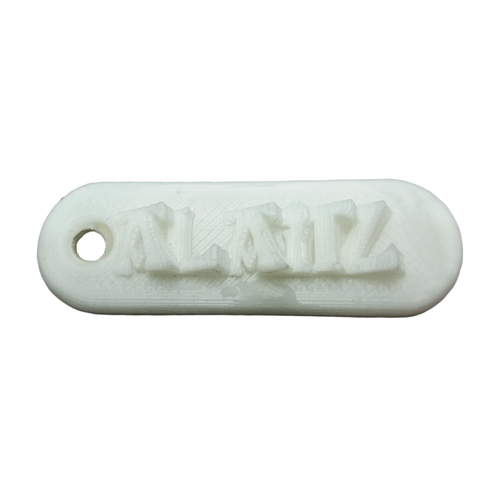 ALAITZ Personalized keychain embossed letters 3D Print 239256