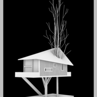 Treehouse Lampshape model for 3d printer - Thumbnail 3