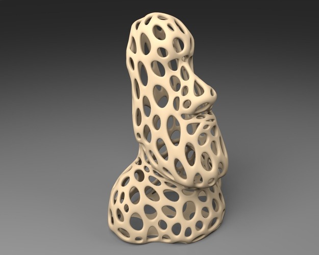 Moai - Voronoi Style 3D Print 23930