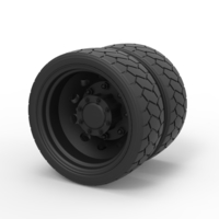 Small Diecast Low profile double wheel 3D Printing 239333