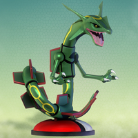 POKEMON RAYQUAZA FOR 3D PRINT - Thumbnail 1