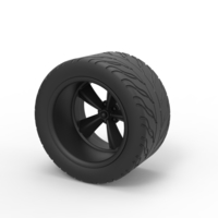 Small Rear sport wheel 3D Printing 239381