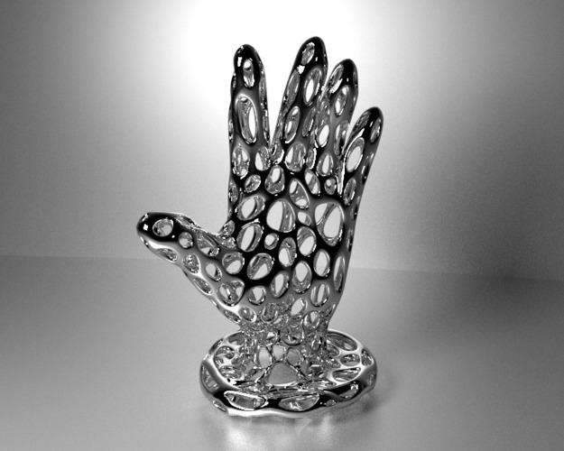 Jewelry Hand - Voronoi Style 3D Print 23945