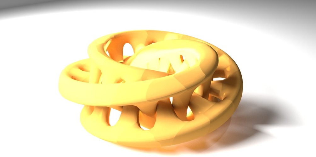 Interlocking 3D Moebius Sculpture