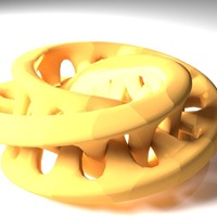 Small Interlocking 3D Moebius Sculpture 3D Printing 23948
