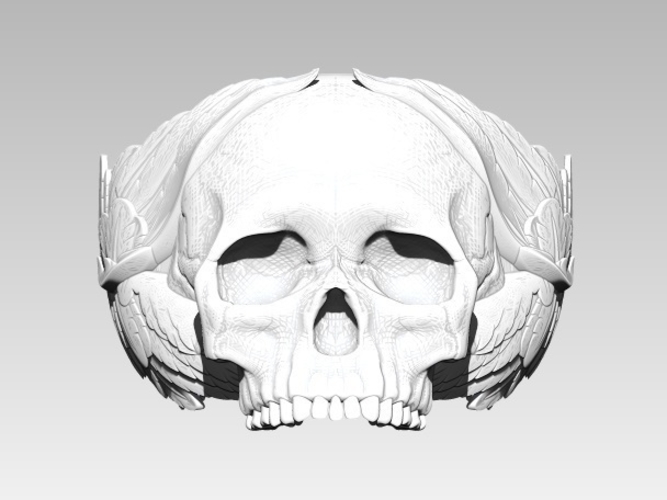 Man skull ring 3D Print 239524