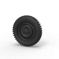 Small Offroad wheel 24 3D Printing 239612