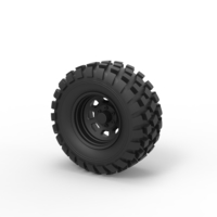 Small Diecast Offroad wheel 25 3D Printing 239617