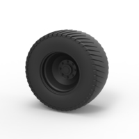 Small Diecast Rear wheel from Pulling tractor 3D Printing 239686