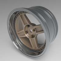 Small MST 4Spoke RBQ Wheel insert 3D Printing 239709