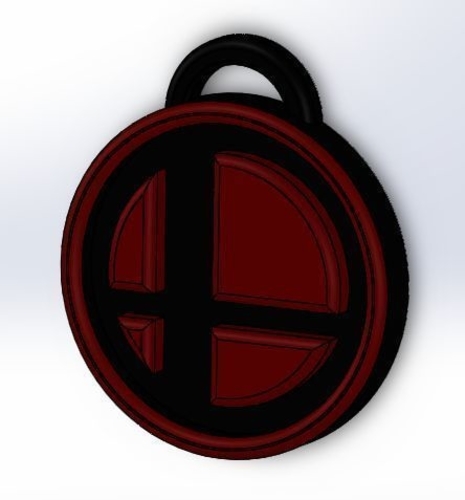 KeyChain Smash Fighters Logos 3D Print 239761