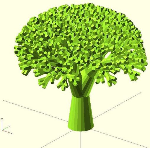 Recursive Broccoli 3D Print 23978