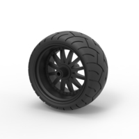 Small Diecast Wide rear wheel from Chopper 3D Printing 239885