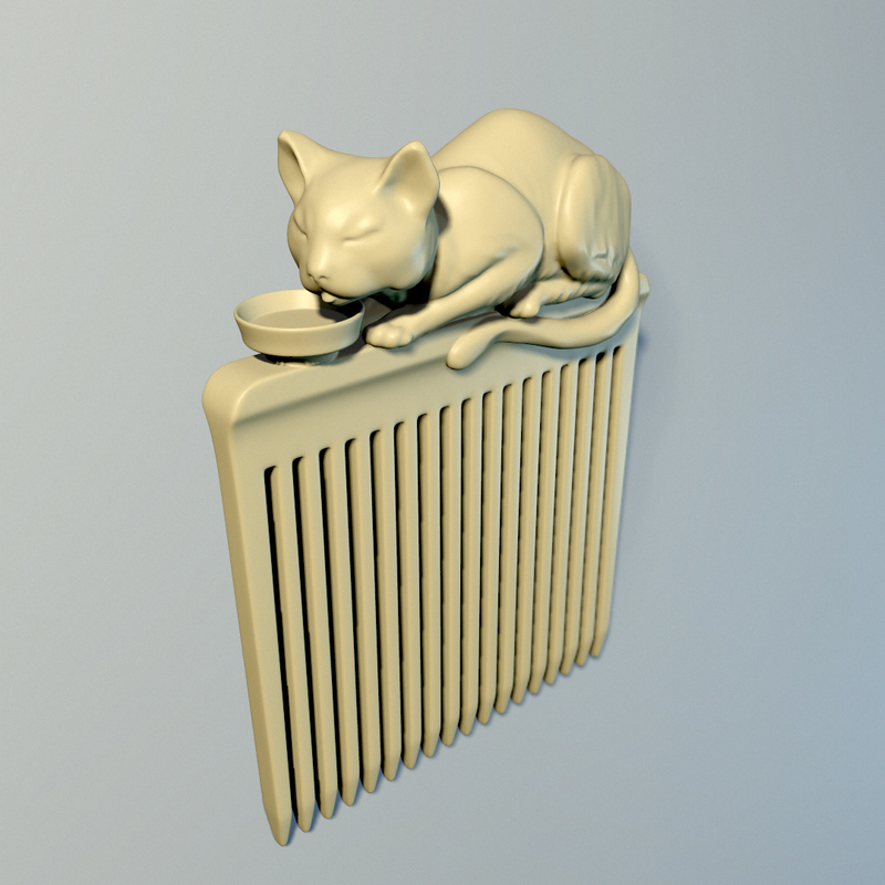 Hair comb "Cat"