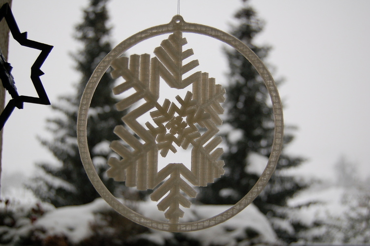 Gyroscopic Snowflake 3D Print 24016