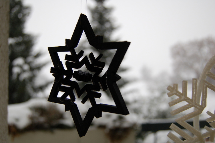 Gyroscopic Snowflake 3D Print 24018