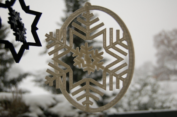 Gyroscopic Snowflake 3D Print 24021