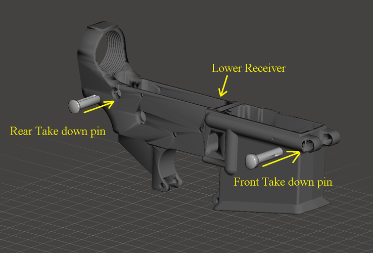 AR-15 LOWER REICEIVER 3D Print 240340