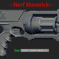 Small Nerf Maverick For Cosplay 3D Printing 240385