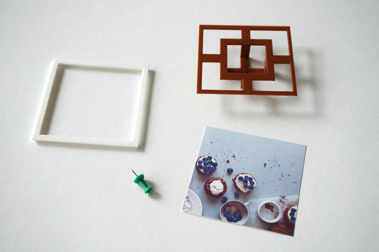 Square Floating Photo Frame 3D Print 24041