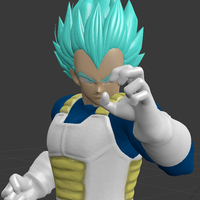 Dragon Ball Character Blue Vegeta Charging - Thumbnail 1