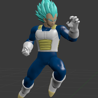 Dragon Ball Character Blue Vegeta Charging - Thumbnail 2