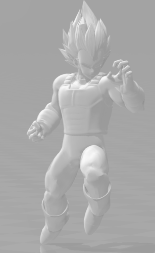 Dragon Ball Character Blue Vegeta Charging 3D Print 240484