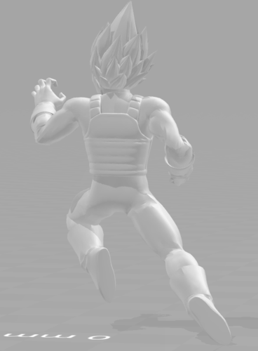 Dragon Ball Character Blue Vegeta Charging 3D Print 240485