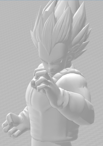 Dragon Ball Character Blue Vegeta Charging 3D Print 240486