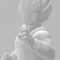 Small Dragon Ball Character Blue Vegeta Charging 3D Printing 240486