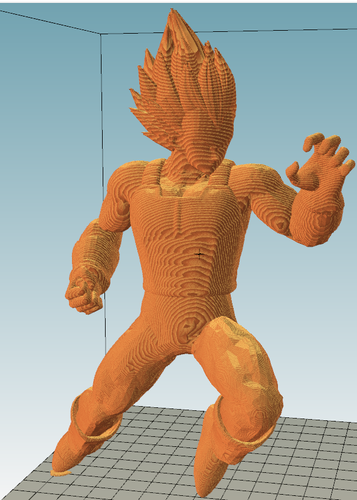 Dragon Ball Character Blue Vegeta Charging 3D Print 240487