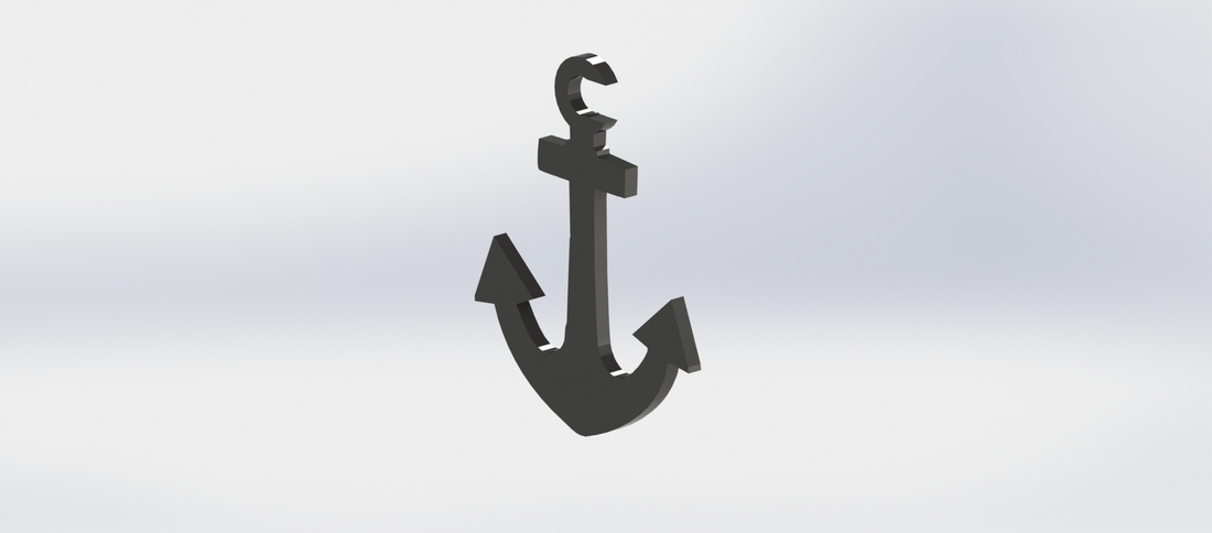 Boat Anchor Hat Hook 3D Print 240545