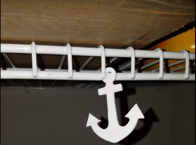 Boat Anchor Hat Hook 3D Print 240548