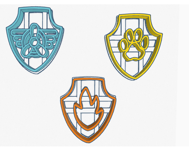 Paw Patrol - Set de escudos (shields) 3D Print 240616