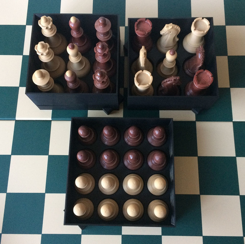 Chess set storage and transport cases 3D Print 240678