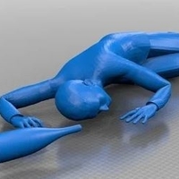 Small Drunk male sleeping 3D Printing 240723