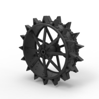Rear wheel from old tractor - Thumbnail 1